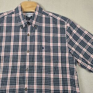 Carhartt Mens XL Plaid Short Sleeve‎ Button Down Shirt Workwear Casual Outdoor